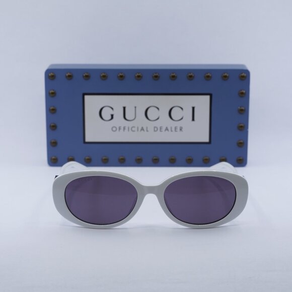 Gucci GG1684SA 006 Oval Sunglasses - White main image 10